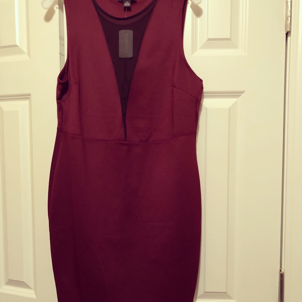 Burgundy Midi Dress